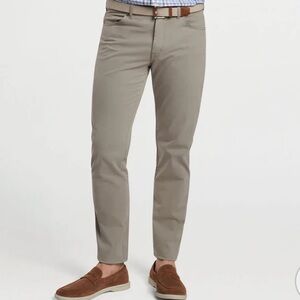 Peter Millar Crown Signature Sateen Classic Fit Pants Gale 35/34 ME0B40FB $178
